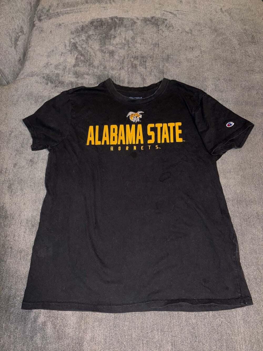 Champion Alabama State Hornets T-Shirt Size L Black NCAA Collegiate Tee
